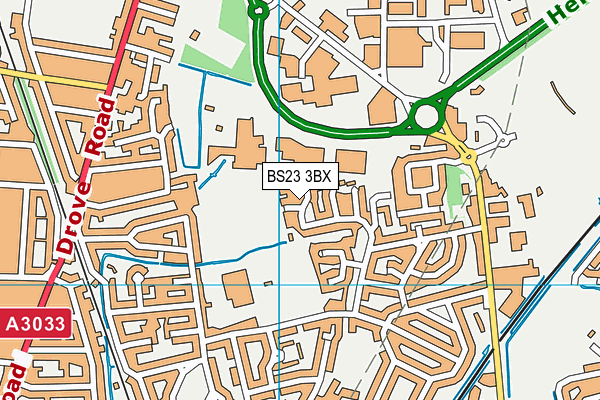 BS23 3BX map - OS VectorMap District (Ordnance Survey) BS23 3BX map - OS VectorMap District (Ordnance Survey)