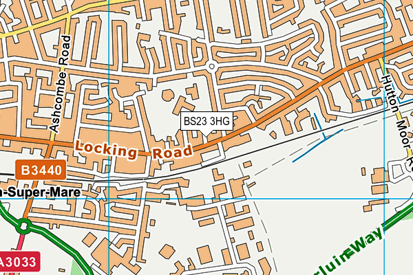 BS23 3HG map - OS VectorMap District (Ordnance Survey) BS23 3HG map - OS VectorMap District (Ordnance Survey)