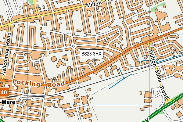 BS23 3HX map - OS VectorMap District (Ordnance Survey) BS23 3HX map - OS VectorMap District (Ordnance Survey)