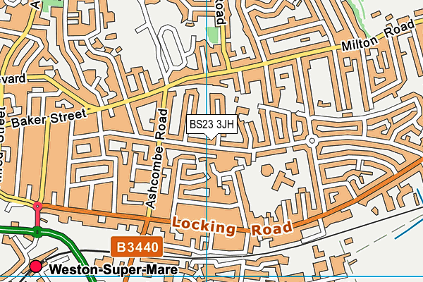 BS23 3JH map - OS VectorMap District (Ordnance Survey) BS23 3JH map - OS VectorMap District (Ordnance Survey)