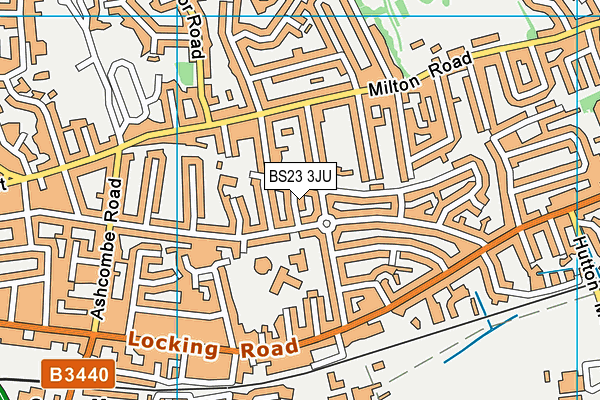 BS23 3JU map - OS VectorMap District (Ordnance Survey) BS23 3JU map - OS VectorMap District (Ordnance Survey)