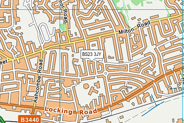 BS23 3JY map - OS VectorMap District (Ordnance Survey) BS23 3JY map - OS VectorMap District (Ordnance Survey)