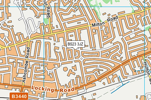 BS23 3JZ map - OS VectorMap District (Ordnance Survey) BS23 3JZ map - OS VectorMap District (Ordnance Survey)