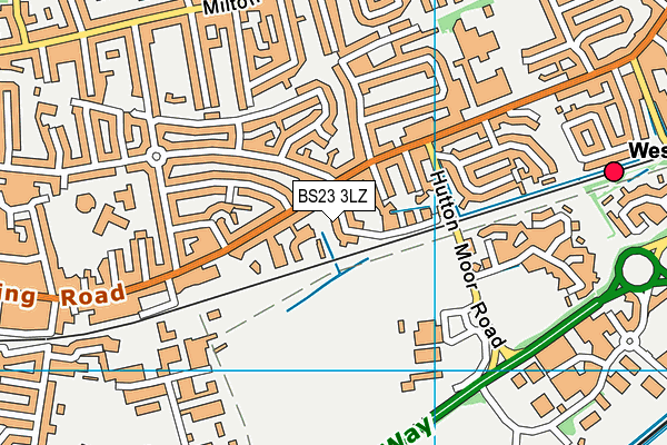 BS23 3LZ map - OS VectorMap District (Ordnance Survey) BS23 3LZ map - OS VectorMap District (Ordnance Survey)