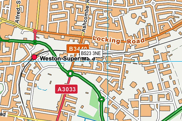 BS23 3NE map - OS VectorMap District (Ordnance Survey) BS23 3NE map - OS VectorMap District (Ordnance Survey)
