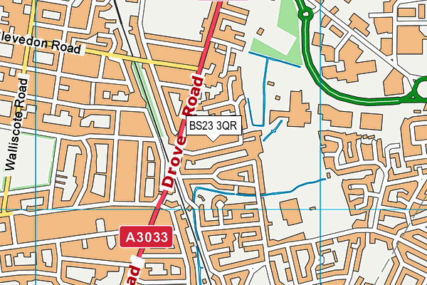 BS23 3QR map - OS VectorMap District (Ordnance Survey) BS23 3QR map - OS VectorMap District (Ordnance Survey)