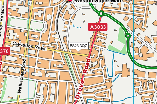 BS23 3QZ map - OS VectorMap District (Ordnance Survey) BS23 3QZ map - OS VectorMap District (Ordnance Survey)