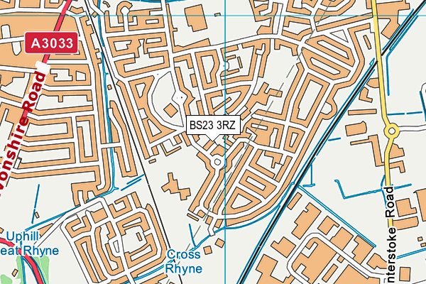BS23 3RZ map - OS VectorMap District (Ordnance Survey) BS23 3RZ map - OS VectorMap District (Ordnance Survey)