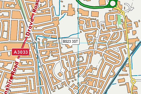 BS23 3ST map - OS VectorMap District (Ordnance Survey) BS23 3ST map - OS VectorMap District (Ordnance Survey)