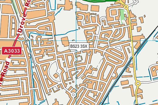 BS23 3SX map - OS VectorMap District (Ordnance Survey) BS23 3SX map - OS VectorMap District (Ordnance Survey)