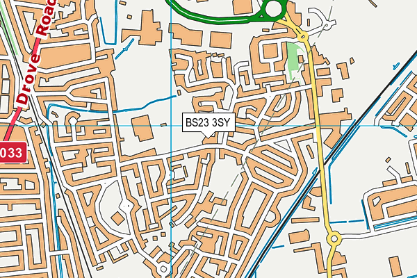 BS23 3SY map - OS VectorMap District (Ordnance Survey) BS23 3SY map - OS VectorMap District (Ordnance Survey)