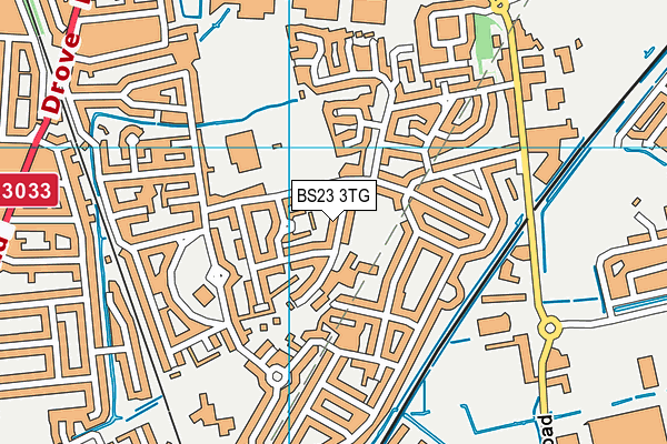 BS23 3TG map - OS VectorMap District (Ordnance Survey) BS23 3TG map - OS VectorMap District (Ordnance Survey)