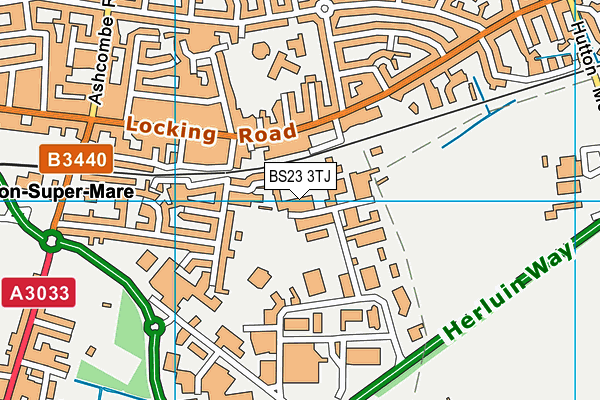 BS23 3TJ map - OS VectorMap District (Ordnance Survey) BS23 3TJ map - OS VectorMap District (Ordnance Survey)