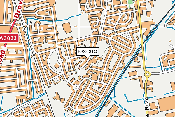 BS23 3TQ map - OS VectorMap District (Ordnance Survey) BS23 3TQ map - OS VectorMap District (Ordnance Survey)