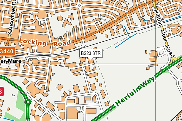 BS23 3TR map - OS VectorMap District (Ordnance Survey) BS23 3TR map - OS VectorMap District (Ordnance Survey)
