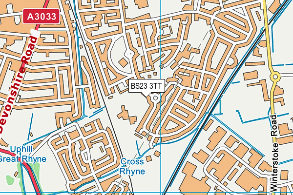 BS23 3TT map - OS VectorMap District (Ordnance Survey) BS23 3TT map - OS VectorMap District (Ordnance Survey)