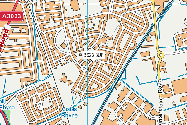 BS23 3UF map - OS VectorMap District (Ordnance Survey) BS23 3UF map - OS VectorMap District (Ordnance Survey)