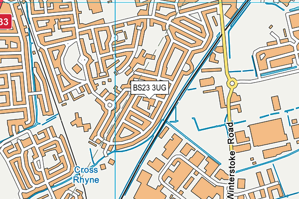 BS23 3UG map - OS VectorMap District (Ordnance Survey) BS23 3UG map - OS VectorMap District (Ordnance Survey)