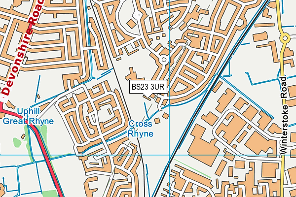 BS23 3UR map - OS VectorMap District (Ordnance Survey) BS23 3UR map - OS VectorMap District (Ordnance Survey)