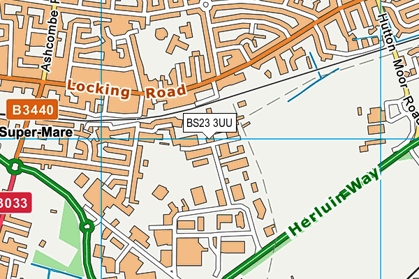 BS23 3UU map - OS VectorMap District (Ordnance Survey) BS23 3UU map - OS VectorMap District (Ordnance Survey)