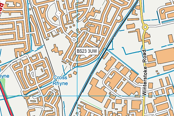 BS23 3UW map - OS VectorMap District (Ordnance Survey) BS23 3UW map - OS VectorMap District (Ordnance Survey)