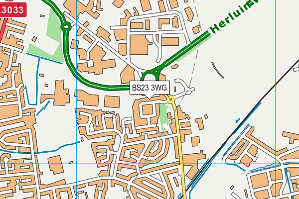 BS23 3WG map - OS VectorMap District (Ordnance Survey) BS23 3WG map - OS VectorMap District (Ordnance Survey)