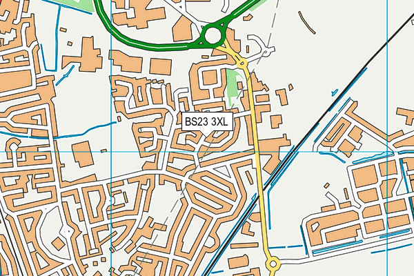 BS23 3XL map - OS VectorMap District (Ordnance Survey) BS23 3XL map - OS VectorMap District (Ordnance Survey)