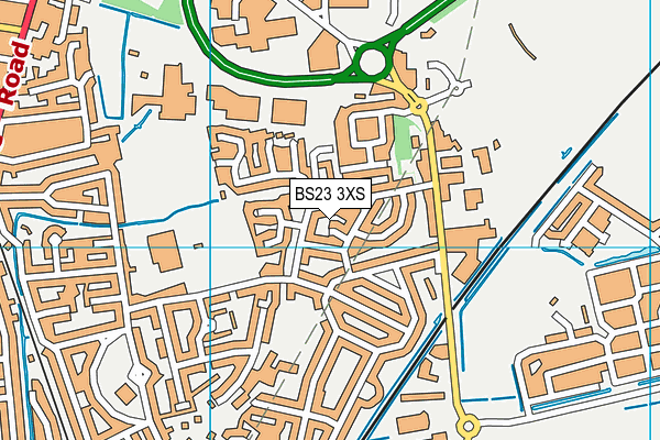 BS23 3XS map - OS VectorMap District (Ordnance Survey) BS23 3XS map - OS VectorMap District (Ordnance Survey)