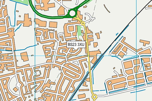 BS23 3XU map - OS VectorMap District (Ordnance Survey) BS23 3XU map - OS VectorMap District (Ordnance Survey)