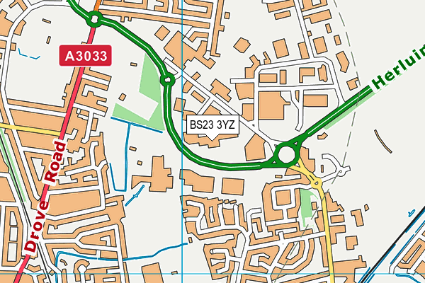 BS23 3YZ map - OS VectorMap District (Ordnance Survey) BS23 3YZ map - OS VectorMap District (Ordnance Survey)