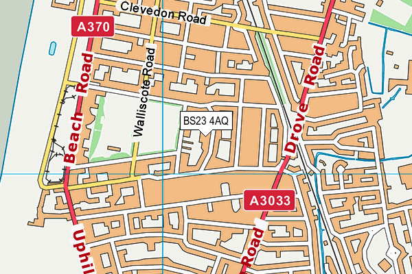 BS23 4AQ map - OS VectorMap District (Ordnance Survey) BS23 4AQ map - OS VectorMap District (Ordnance Survey)
