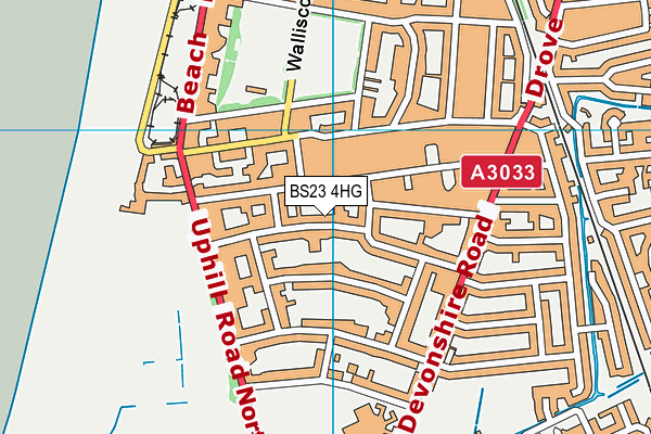 BS23 4HG map - OS VectorMap District (Ordnance Survey) BS23 4HG map - OS VectorMap District (Ordnance Survey)