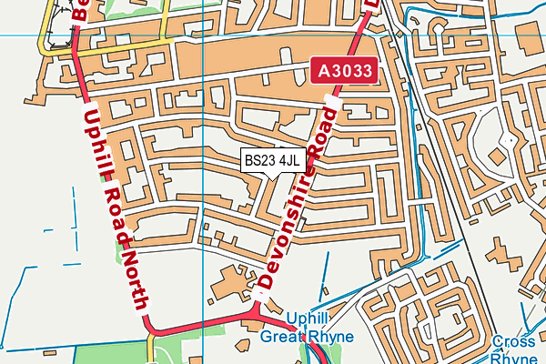 BS23 4JL map - OS VectorMap District (Ordnance Survey)