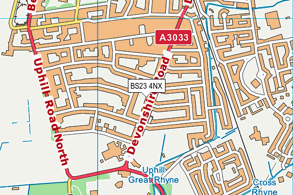BS23 4NX map - OS VectorMap District (Ordnance Survey) BS23 4NX map - OS VectorMap District (Ordnance Survey)