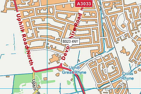BS23 4NY map - OS VectorMap District (Ordnance Survey)