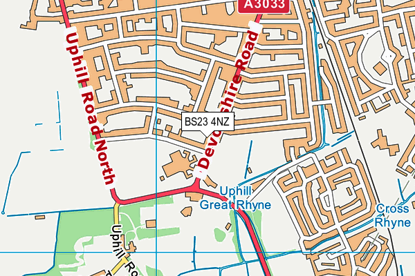 BS23 4NZ map - OS VectorMap District (Ordnance Survey) BS23 4NZ map - OS VectorMap District (Ordnance Survey)