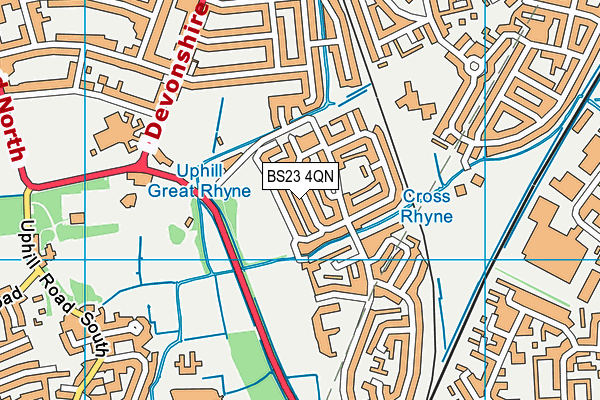 BS23 4QN map - OS VectorMap District (Ordnance Survey) BS23 4QN map - OS VectorMap District (Ordnance Survey)