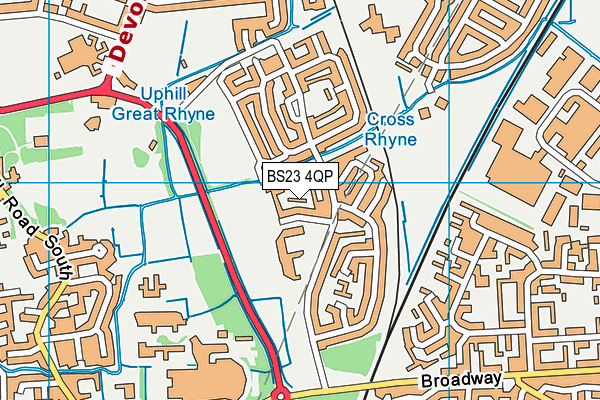 BS23 4QP map - OS VectorMap District (Ordnance Survey) BS23 4QP map - OS VectorMap District (Ordnance Survey)