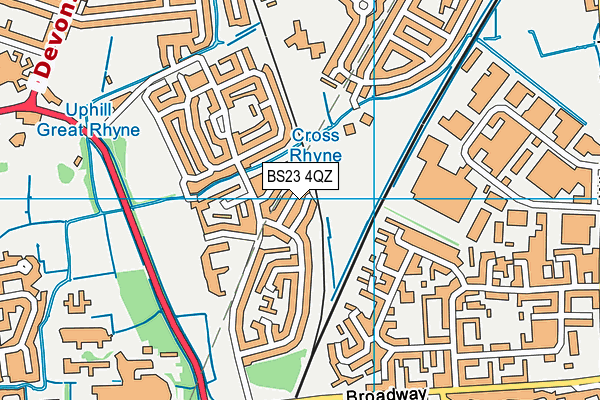 BS23 4QZ map - OS VectorMap District (Ordnance Survey) BS23 4QZ map - OS VectorMap District (Ordnance Survey)