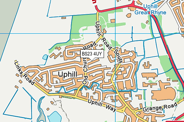 BS23 4UY map - OS VectorMap District (Ordnance Survey) BS23 4UY map - OS VectorMap District (Ordnance Survey)