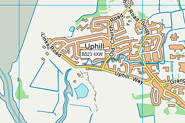 BS23 4XW map - OS VectorMap District (Ordnance Survey) BS23 4XW map - OS VectorMap District (Ordnance Survey)