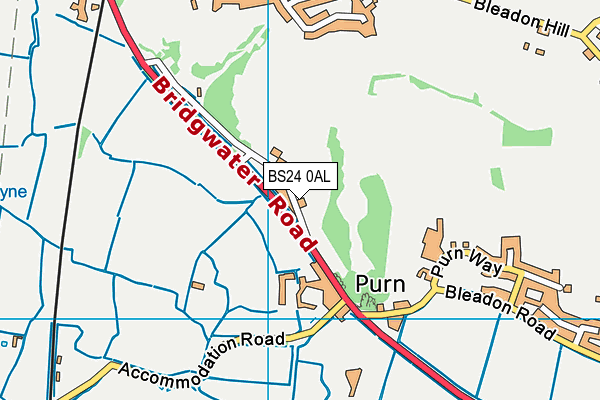 BS24 0AL map - OS VectorMap District (Ordnance Survey) BS24 0AL map - OS VectorMap District (Ordnance Survey)
