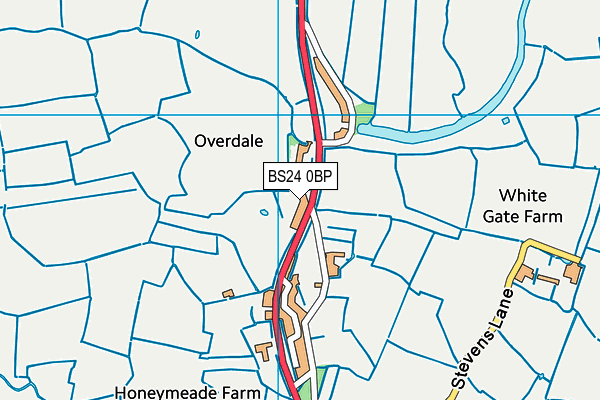 BS24 0BP map - OS VectorMap District (Ordnance Survey) BS24 0BP map - OS VectorMap District (Ordnance Survey)