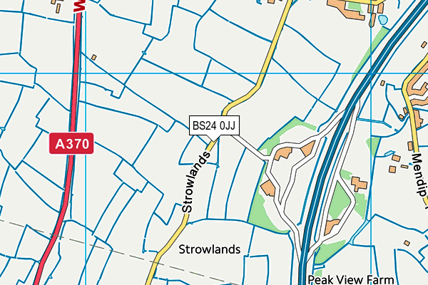BS24 0JJ map - OS VectorMap District (Ordnance Survey) BS24 0JJ map - OS VectorMap District (Ordnance Survey)