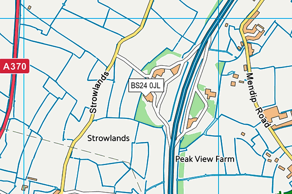 BS24 0JL map - OS VectorMap District (Ordnance Survey) BS24 0JL map - OS VectorMap District (Ordnance Survey)