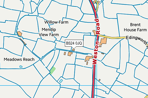 BS24 0JQ map - OS VectorMap District (Ordnance Survey) BS24 0JQ map - OS VectorMap District (Ordnance Survey)