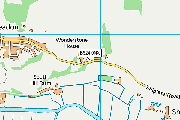 BS24 0NX map - OS VectorMap District (Ordnance Survey)