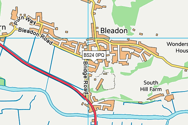 BS24 0PQ map - OS VectorMap District (Ordnance Survey) BS24 0PQ map - OS VectorMap District (Ordnance Survey)