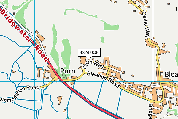 BS24 0QE map - OS VectorMap District (Ordnance Survey) BS24 0QE map - OS VectorMap District (Ordnance Survey)