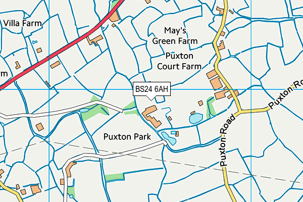 BS24 6AH map - OS VectorMap District (Ordnance Survey) BS24 6AH map - OS VectorMap District (Ordnance Survey)